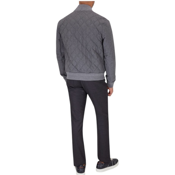 Ermenegildo Zegna Quilted Wool Cashmere Silk Bomber Jacket 56 EU / US 46 XL XXL - Picture 10 of 15